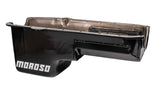 Moroso Pre-85 Chevrolet Small Block (w/Driver Side Dipstick) Wet Sump 6qt 8.25in Steel Oil Pan - Blk - 20230