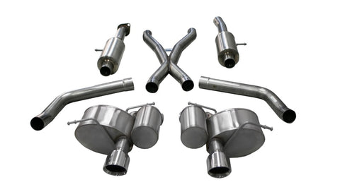 Corsa 2012-2013 Jeep Grand Cherokee 6.4L V8 Polished Sport Cat-Back Exhaust - 14466