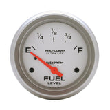 AutoMeter Gauge Fuel Level 2-5/8in. 0 Ohm(e) to 30 Ohm(f) Elec Ultra-Lite - 4417