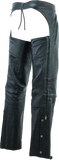 River Road Longhaul Leather Chaps Black - Large - 094440