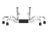 aFe MACH Force-Xp 3in to 2-1/2in 304SS Cat-Back 2020 Chevy Corvette (C8) 6.2L - Black Tip - 49-34124-B