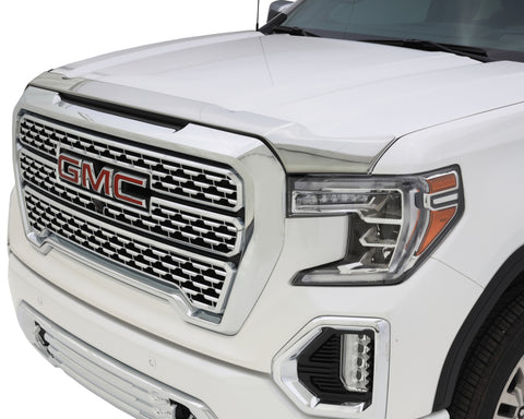 AVS 19-22 GMC Sierra 1500 Aeroskin Low Profile Hood Shield - Chrome - 622167