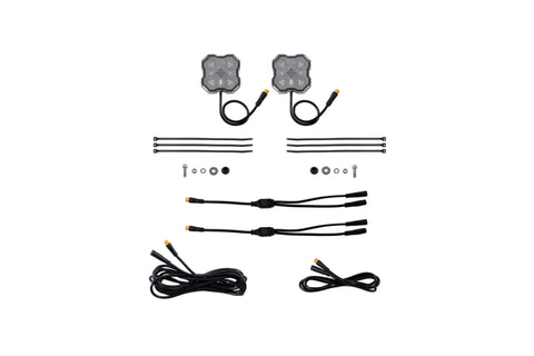 Diode Dynamics Rock Light - Red/White - M8 Add-On 2-Pack - DD8750