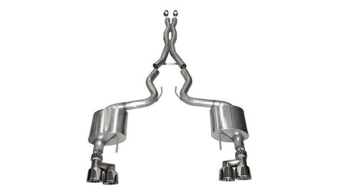 Corsa 2015-2017 Ford Mustang GT 5.0 3in Cat Back Exhaust Polish Quad Tips (Xtreme) - 14335