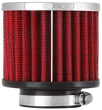 K&N 1.5in Flange ID x 3in OD x 2.5in H Chrome Finish Rubber Base Crankcase Vent Filter - 62-1460