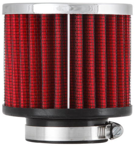 K&N 1.5in Flange ID x 3in OD x 2.5in H Chrome Finish Rubber Base Crankcase Vent Filter - 62-1460