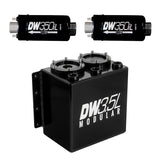 DeatschWerks 3.5L Modular Surge Tank (Incl. 2 DW350iL In-Line Fuel Pump) - 6-352-35ST