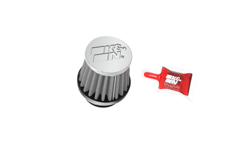 K&N Universal Chrome Filter 1 3/8 inch FLG / 2 1/2 inch Base / 2 inch Top / 2 1/4 inch Height - RC-0790