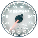 Autometer Spek-Pro Gauge Rail Press 2 1/16in 30Kpsi Stepper Motor W/Peak & Warn Slvr/Chrm - P32121