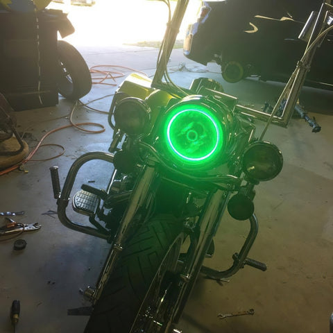 Oracle Pre-Installed Lights 7 IN. Sealed Beam - Green Halo - 6905-004