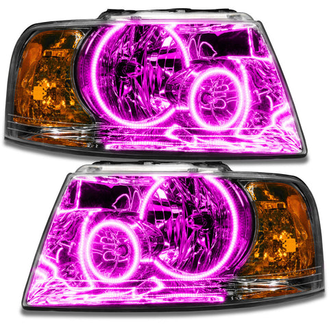 Oracle 03-06 Ford Expedition SMD HL - Chrome - ColorSHIFT w/ Simple Controller - 7153-504