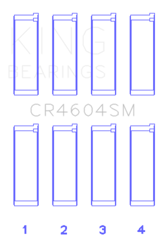 King Ford 2.3L Duratec / Mazda L3-VDT MZR Turbo (Size + 0.5) Con Rod Bearing Set - CR4604SM0.5