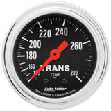 AutoMeter Gauge Trans Temp 2-1/16in. 140-280 Deg. F Mechanical 8ft. Traditional Chrome - 2451