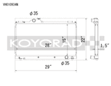 Koyo 01-05 Lexus IS300 (w/ Manual Transmission) Racing Radiator - VH010934N