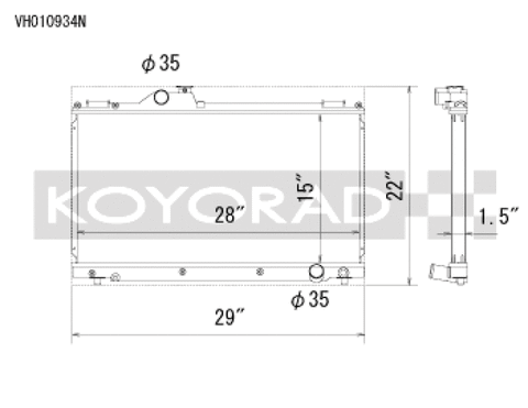Koyo 01-05 Lexus IS300 (w/ Manual Transmission) Racing Radiator - VH010934N