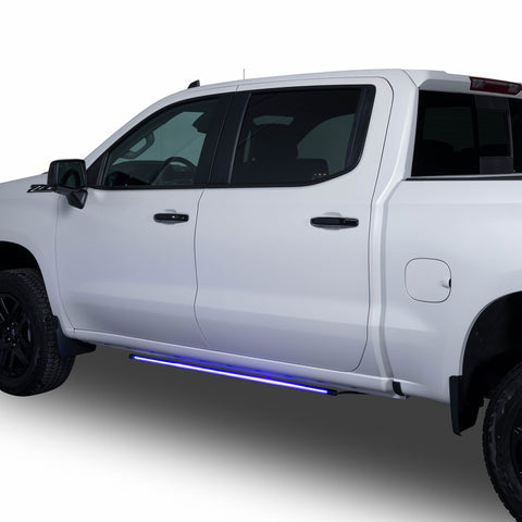 Putco 15-24 Chevrolet Silverado HD Blade Rocker Kits Sideliners - Red/Blue w/ White Override - 901801660