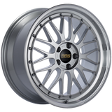 BBS LM 19x9 5x112 ET42 Diamond Silver Center Diamond Cut Lip Wheel -82mm PFS/Clip Required - LM250DSPK