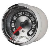 Autometer American Muscle 2-1/16in Full Sweep Electric Digital Stepper 140-280 Deg F Oil Temp Gauge - 1256