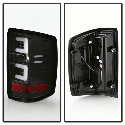 Spyder 16-18 Chevy Silverado Light Bar LED Tail Lights - All Black ALT-YD-CS16-LED-B - 5085863