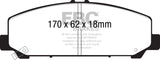 EBC 06-07 Infiniti QX56 5.6 (Akebono) Extra Duty Front Brake Pads - ED91808