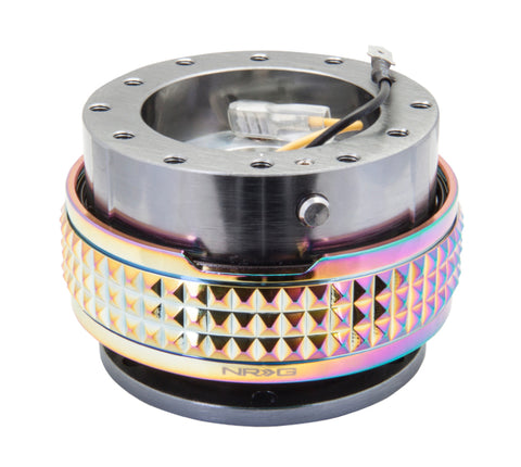 NRG Quick Release Kit - Pyramid Edition - Gunmetal Body / Neochrome Pyramid Ring - SRK-210GM/MC