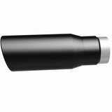 MagnaFlow Tip Stainless Black Coated Single Wall Round Single Outlet 5in Dia 3.5in Inlet 14.5in L - 35237