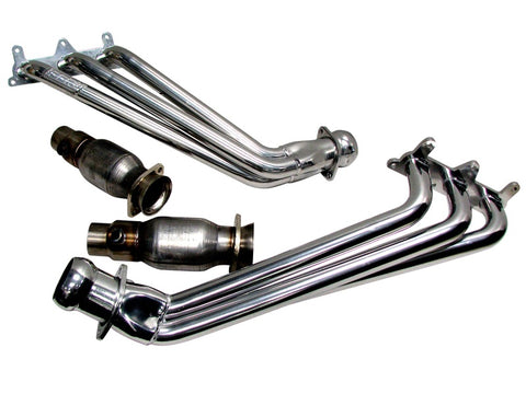 BBK 10-11 Camaro V6 Long Tube Exhaust Headers With Converters - 1-5/8 Chrome - 4041