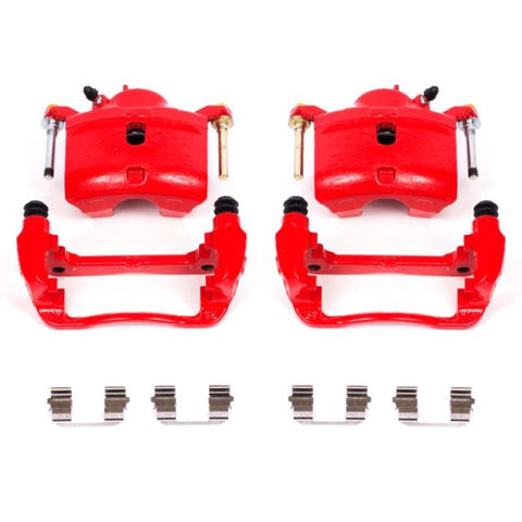 Power Stop 13-15 Acura ILX Front Red Calipers w/Brackets - Pair - S2660
