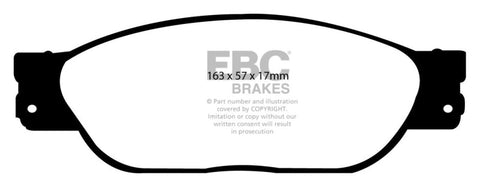 EBC 01-05 Ford Thunderbird 3.9 Yellowstuff Front Brake Pads - DP41220R