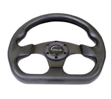 NRG Carbon Fiber Steering Wheel (320mm) Flat Bottom Matte Black Carbon - ST-009CF/MB