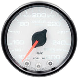 Autometer Spek-Pro Gauge Water Temp 2 1/16in 300f Stepper Motor W/Peak & Warn Wht/Blk - P34612