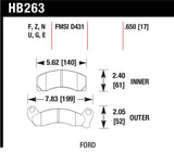 Hawk Performance Ceramic Street Brake Pads - HB263Z.650