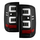 Spyder 16-18 Chevy Silverado Light Bar LED Tail Lights - All Black ALT-YD-CS16-LED-B - 5085863