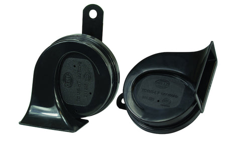 Hella Twin Trumpet Horn Kit 12V Universal - Black - 011225831