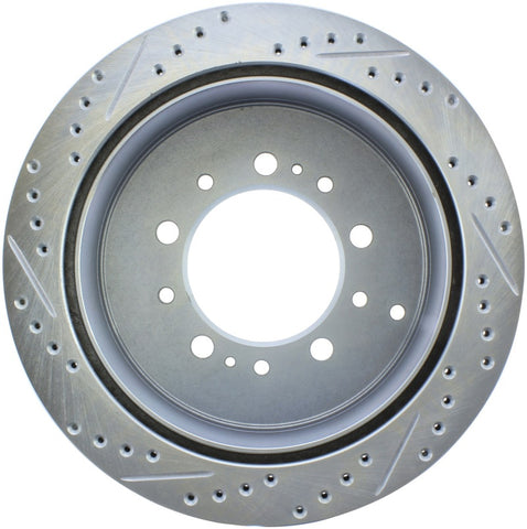 StopTech Select Sport 13-17 Toyota Land Cruiser Sport Drilled / Slotted Rear Driver-Side Brake Rotor - 227.44157L