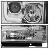 Spyder 05-07 Ford F250/350/450 SD Ver 2 Proj Headlights - Light Bar DRL - Black PRO-YD-FS05V2-LB-C - 5084682