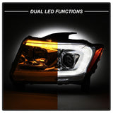 Spyder 11-13 Jeep Grand Cherokee - Light Bar Proj Headlights - Halo Model - Chro - PRO-YD-JGC11-LB-C - 5085801
