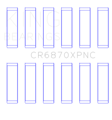 King Nissan VR38DETT (Size 0.25) pMaxKote Performance Con Rod Bearing Set - CR6870XPNC0.25