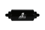 Aeromotive In-Line Filter - (AN-6 Male) 10 Micron Fabric Element Bright Dip Black Finish - 12347