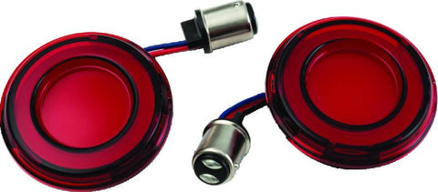 Kuryakyn Tracer L.E.D. Rear Turn Signal Insert Red Light Red Lens 1157 - 2906