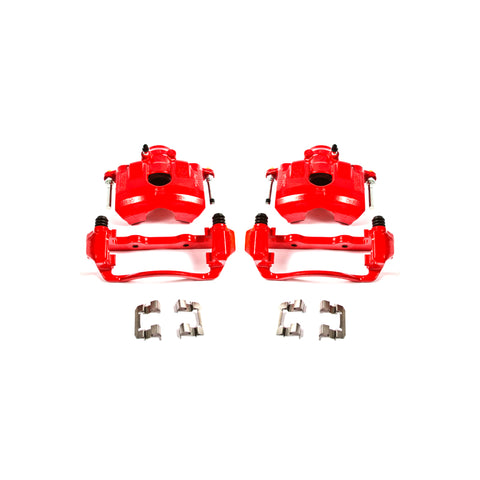 Power Stop 08-11 Ford Focus Front Red Calipers w/Brackets - Pair - S5068