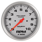 Autometer Marine Silver Ultra-Lite 5in 10K RPM In-Dash Tachometer Gauge - 200801-33