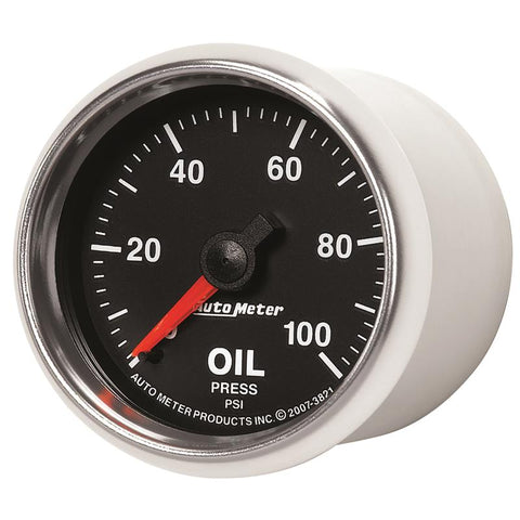 Autometer GS 52mm 0-100 PSI Mechanical Oil Pressure Gauge - 3821