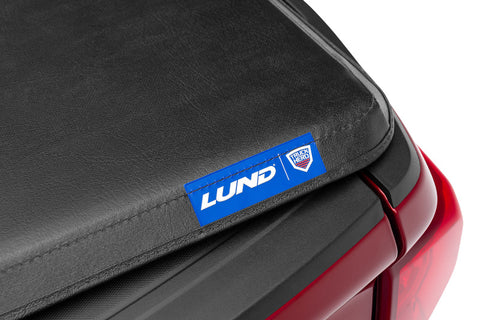 Lund 02-17 Dodge Ram 1500 Fleetside (6.4ft. Bed) Hard Fold Tonneau Cover - Black - 969250