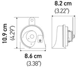 Hella Twin Trumpet Horn Kit 12V Universal - Black - 011225831