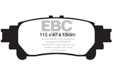 EBC 13+ Lexus GS350 3.5 RWD Ultimax2 Rear Brake Pads - UD1391
