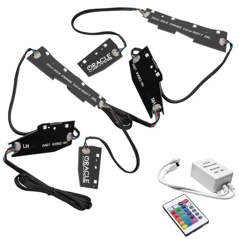 Oracle 16-18 Chevy Camaro RGB+W Headlight DRL Kit - ColorSHIFT w/ Simple Controller - 1345-504