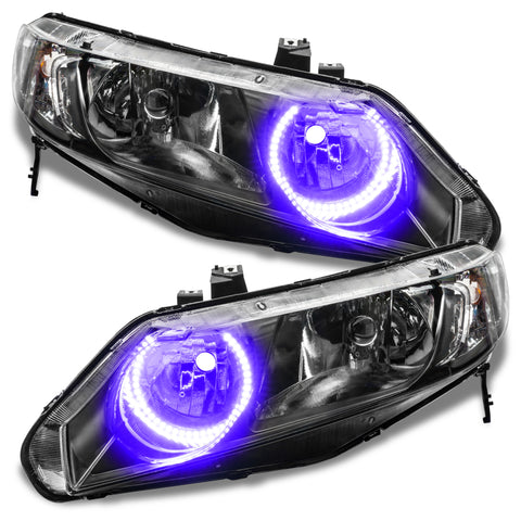 Oracle 06-11 Honda Civic Sedan LED Headlight Halo Kit - UV/Purple - 1333-007