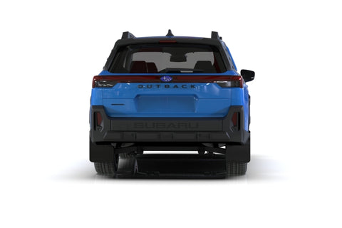 Rally Armor 2026 Subaru Outback (Incl. Wilderness) Black Mud Flap - Metallic Black Logo - MF136-UR-BLK-MBK