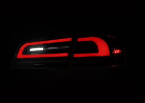 AlphaRex 12-21 Tesla Model S LUXX-Series LED Tail Lights - Alpha-Black - 601110